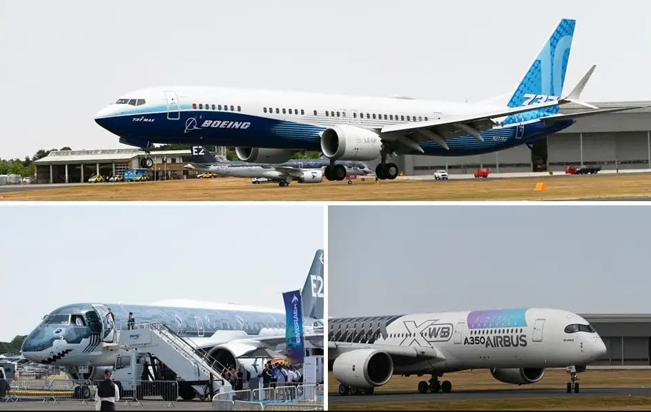 Boeing received the most orders at the Farnborough airshows in 2022.