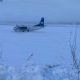 Russian Antonov An-24 plane lands on frozen river