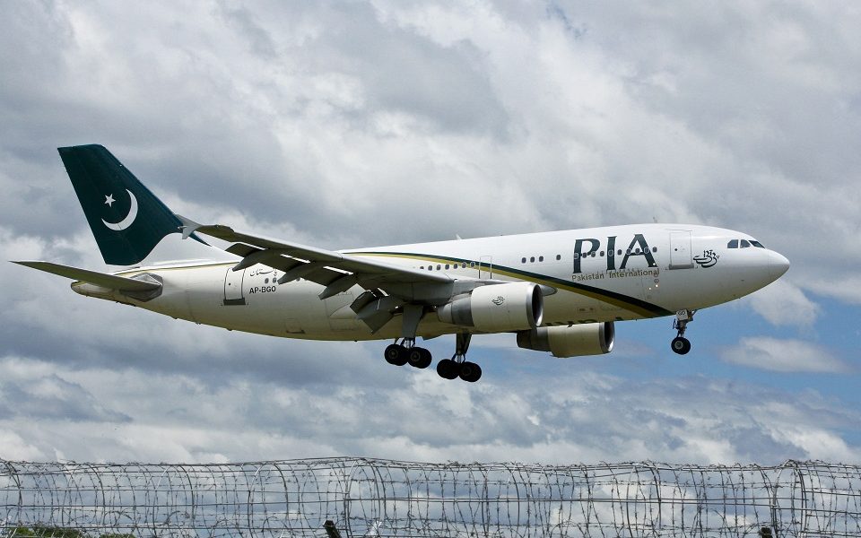 PIA malfunctions during takeoff; all tires burst on the runway