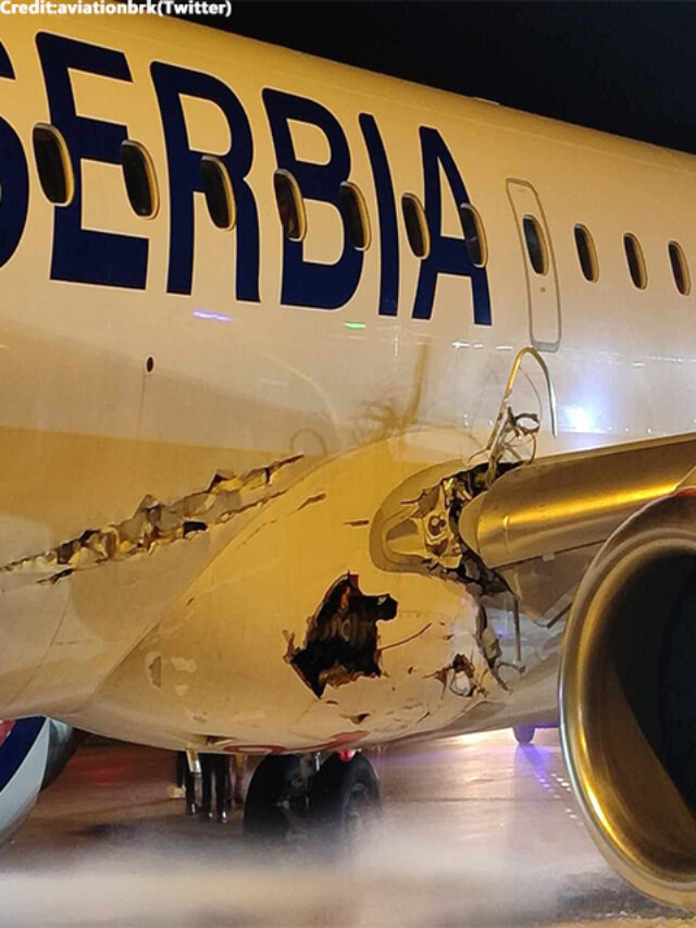Air Serbia E195LR Damaged by Runway Light Collision