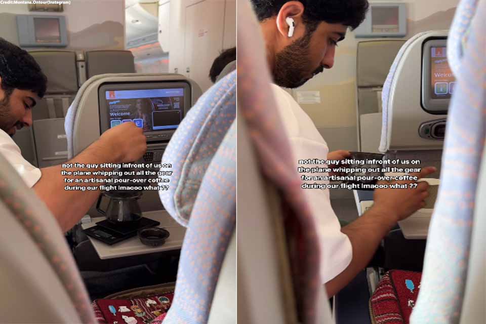 Passenger brings Personal Coffee Maker to Brew Coffee at 30,000 Feet on Emirates Flight