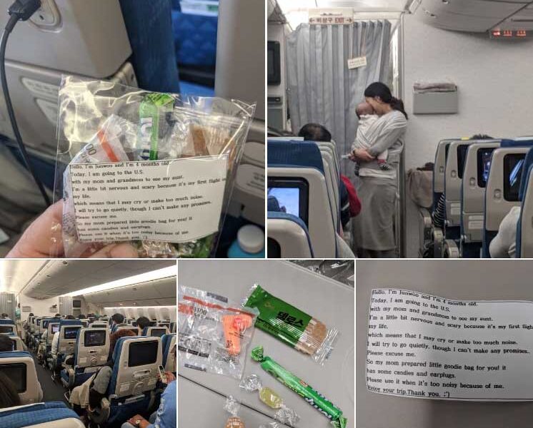 Mom Prepares 200 Gift Bags with Earplugs and Candy for Passengers in Case Her 4-Month-Old Cries