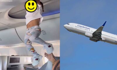 Influencer’s Child Swings from Plane Ceiling, Sparks Debate