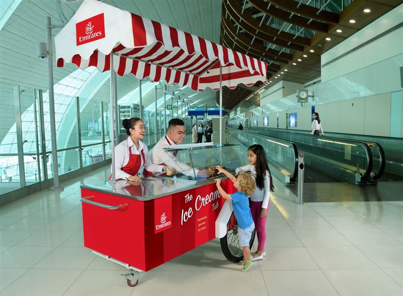 Chill Out Before Takeoff—Emirates Offers Free Ice Cream at Dubai Airport